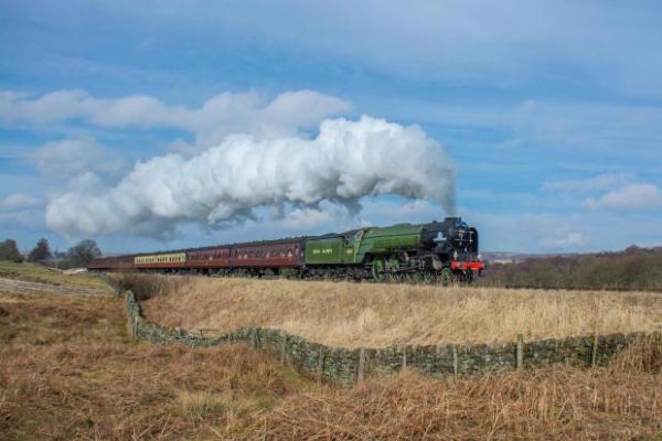 A steam train on the North York Moors Railway